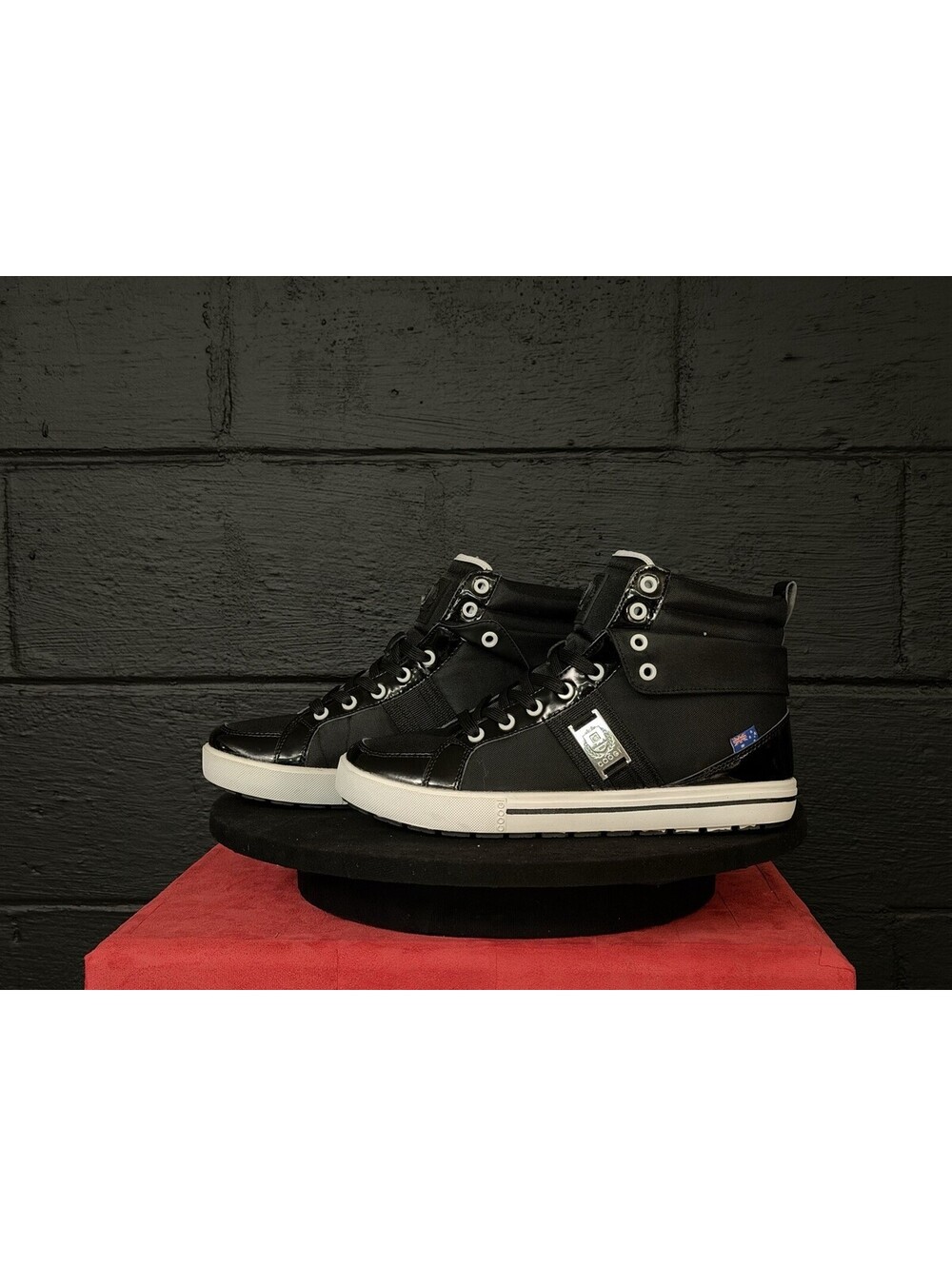 COOGI Dexter High Top Sneakers Black CMS434 Mens Size 10 Deadstock Y2K OG